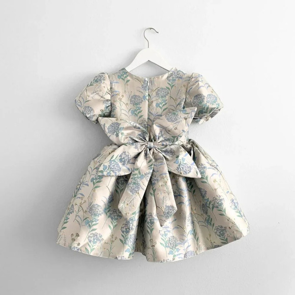 NWT Pretty Girls Fine Jacquard Celebration Dress Elegant Floral Dandelion 6Y - Picture 5 of 7